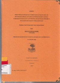 Image of Peran dinas lingkungan hidup kota Padang dalam penanggulangan atas dugaan pencemaran akibat tumpahan Palm Fatty Acid Destillate (PFAD) di perairan Teluk Bayur oleh PT. Wira Inno Mas