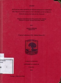 Image of Pengaruh jumlah petugas pemasyarakatan terhadap pelaksanaan pengamanan dan pembinaan di lembaga pemasyarakatan kelas IIA Padang