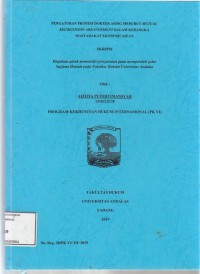 Image of Pengaturan profesi dokter Asing menurut Mutual Recognition Arragement dalam rangka Masyarakat Ekonomi Asean