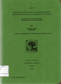 Image of Perbandingan sistem pengawasan terhadap direksi menurut hukum perusahan Indonesia dan Singapura