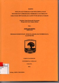 Image of Pengawasan terhadap izin pengumpulan dan peyimpanan limbah bahan berbahaya dan beracun pada usaha minyak kelapa sawit PT Incasi Raya Padang