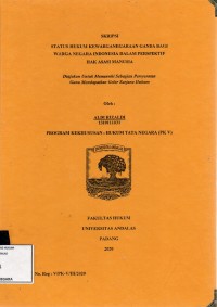Image of Status hukum kewarganegaraan ganda bagi warga negara Indonesia dalam perspektif hak asasi manusia