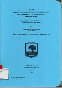 Image of Peranan Indian Ocean Rim Association (IORA) dalam mewujudkan Blue Economy di Kawasan Samudra Hindia