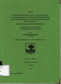 Image of Penyelesaiaan sengketa akibat gagal bayar klaim asuransi pendidikan oleh AJB Bumiputra Bukittinggi melalui badan penyelesaiaan sengketa konsumen(BPSK) Kota Bukittinggi