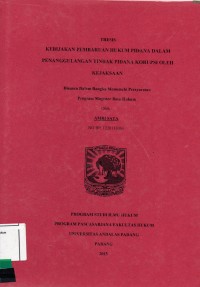 Image of Kebijakan Pembaruan Hukum Pidana Dalam Penanggulangan Tindak Pidana Korupsi Oleh Kejaksaan