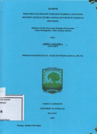 Image of Perlindungan hukum terhadap harimau Sumatera menurut hukum internasional dan hukum nasional Indonesia