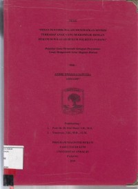 Image of Peran penyidik dalam menerapkan Diversi terhadap anak yang berkonflik dengan  hukum di wilayah hukum Polresta Padang