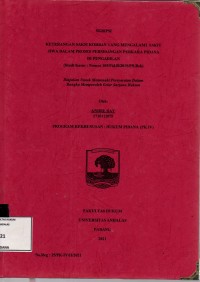 Image of Keterangan saksi korban yang mengalami sakit jiwa dalam proses persidangan perkara pidana di pengadilan (studi kasus: nomor 105/Pid.B/2019/PN.Bsk)