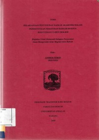 Image of Pelaksanaan penyusunan naskah akademik dalam pembentukan peraturan daerah di Kota Bukittinggi tahun 2018-2019