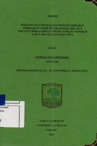 Image of Perlindungan hukum bagi penulis terhadap peredaran E-Book secara Ilegal melalui Whatsapp berdasarkan Undang Undang Nomor 28 tahun 2014 tentang hak cipta