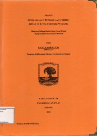 Image of Pengawasan penggunaan mobil dinas di kota Padang Panjang