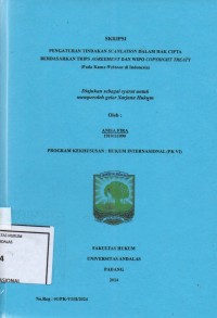 Image of Pengaturan tindakan scanlation dalam hak cipta berdasarkan trips agrerment dan wipo copyright treaty (pada kasus Wbetoom di Indonesia)