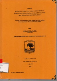 Image of Kedudukan peraturan jaksa agung tentang pengaturan kode perilaku jaksa ditinjau dari segi hukum perundang undangan