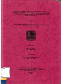Image of Kedudukan hukum jaksa pengacara Negara dalam pemulihan keuangan Negara Sektor pajak Daerah dan restribusi Daerah di wilayah hukum Kabupaten Padang Pariaman