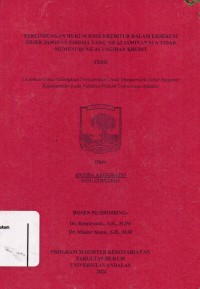 Image of Pelindungan Hukum Bagi Kreditur Dalam Eksekusi Objek Jaminan Fidusia Yang Nilai Jaminannya 
Tidak Memenuhi Nilai Tagihan Kredit
