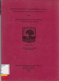 Image of Pelaksanaan pemungutan pajak penghasilan atas jual beli tanah dan atau bangunan di kota Padang