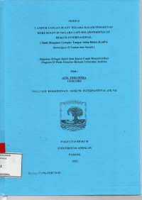 Image of Campur tangan suatu negara dalam perebutan kekuasaan di negara lain dalam perspektif hukum internasional (studi mengenai campur tangan asing dalam konflik bersenjata di Yaman dan Suriah)