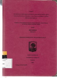 Image of Pelaksanaan rehabilitas sosial oleh dinas Sosial kota Padang Panjang terhadap anak sebagai korban tindak pidana pencabulan
