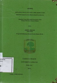 Image of Kewajiban pencantuman label harga pada produk makanan eceran di kota Padang