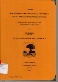 Image of Kedudukan piagam Madinah sebagai konstitusi di negara Madinah menurut teori konstitusi