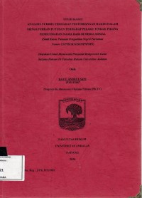 Image of Analisis yuridis terhadap pertimbangan hakim dalam menjatuhkan putusan terhadap pelaku tindak pidana pencemaran nama baik di media sosial (studi kasus putusan pengadilan negeri Pariaman nomor. 13/PID.SUS/2019/PNPMN)