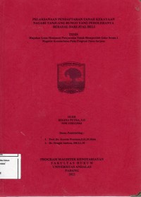Image of Pelaksanaan Pendaftaran Tanah Kekayaan Nagari Tanjuang Bungo Yang Perolehanya Berasal
Dari Jual Beli