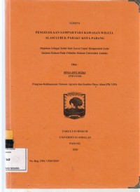 Image of Pengelolaan sampah pada kawasan wisata alam lubuk Paraku kota Padang