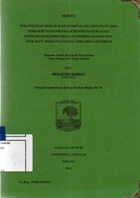 Image of Perlindungan hukum oleh otoritas jasa keuangan (OJK) terhadap investor dalam penggunaan Klausul Eksonerasi/ Eksemsi pada saat pembukaan rekening efek di PT Media Nusantara Citra (MNC) sekuritas