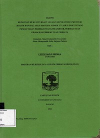 Image of Kepastian hukum terkait legalitas peraturan menteri hukum dan hak asasi manusia nomor 17 tahun 2018 tentang pendaftaran persekutuan komanditer persekutuan firma dan persektuan perdata