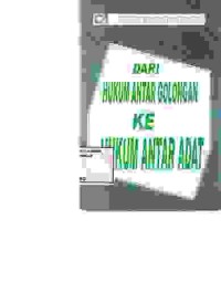 Image of Dari hukum antar golongan ke hukum antar adat