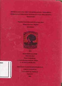 Image of Penyelesaian Jual Beli Tanah Dalam Hal Terjadinya Pembatalan Perjanjian Pengikatan Jual Beli 
Di Kota PEKANBARU