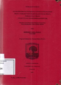 Image of Dasar pertimbangan hakim dalam penjatuhan sanksi pidana terhadap muncikari dalam tindak pidana perdagangan orang (studi putusan nomor 890/Pid.Sus2020/PN.Pdg)