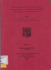 Image of Tanggung Jawab Hukum Jasa Penilai publik (Appraisal) Dalam Kegiatan Perkreditan Perbankan (Studi kasus Pada Bank mandiri Business Banking Area Padang)
