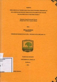 Image of Perlindungan pemenuhan hak hak pekerja perempuan dalam hukum positif Indonesia diKabupaten Tanah Datar Provinsi Sumatera Barat