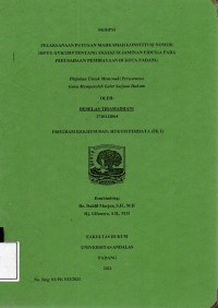 Image of Pelaksanaan putusan Mahkamah kosntitusi no 18/PUU-XVII/2019 tentang eksekusi jaminan fidusia pada perusahaan pembiayaan di kota Padang