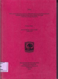 Image of Pencantuman Klausula Terminasi Dalam Perjanjian Kredit Perbankan Pada Nagari Cabang Utama Padang