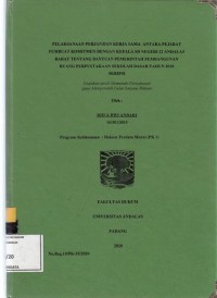 Image of Pelaksanaan perjanjian kerja sama antara pejabat pembuat komitmen dengan kepala SD Negeri 22 Andalas Barat tentang bantuan pemerintah pembangunan ruang perpustakaan sekolah Dasar tahun 2018