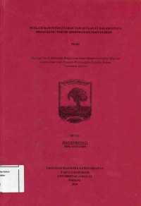 Image of Pengaturan Pendaftaran Tanah Ulayat Dalam Upaya Mendukung Tertib Administrasi Pertahanahan