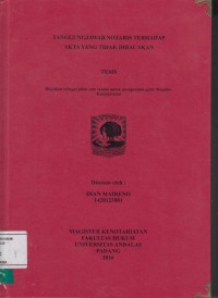Image of Tanggung Jawab Notaris Terhadap Akta Yang Tidak Dibacakan