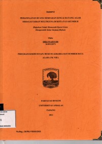 Image of Pemanfaatan ruang sempadan Sungai Batang Agam sebagai Tanman Multiguna di Kota Payakumbuah