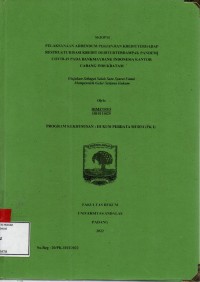 Image of Pelaksanaan Addendum perjanjian kredit terhadap restrukturisasi kredit debitur terdampak pandemi covid 19 pada Bank Maybank Indonesia kantor Cabang Induk Batam