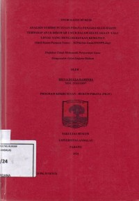 Image of Analisis yuridis putusan pidana penjara oleh hakim terhadap anak dibawah umur dalam kecelakaan lalu lintas yang mengakibatkan kematian (studi kasus putusan nomor: 26/Pid.Sus-anak/2019/PN.Jap)