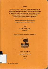 Image of Kedudukan Dewan Pengawas Komisi Pemberantasan Tindak Pidana Korupsi menurut undang undang nomor 19 tahun 2019 tentang perubahan kedua atas Undang Undang 30 tahun 2002 tentang komisi pemberantasan tindak pidana korupsi