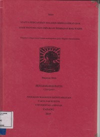 Image of Status pergantian kelamin berdasarkan hak asasi manusia dan implikasi terhadap hak waris