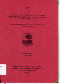 Image of Pemanfaatan Tanah Ulayat untuk usaha Properti dengan sistem bangun melalui Notaris di kota Padang