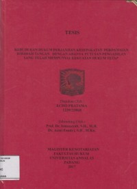 Image of Kedudukan HUkum Perjanjian Kesepakatan Perdamaian Dibawah Tangan Dengan Adanya Putusan Pengadilan yang Telah Mempunyai Kekuatan Hukum Tetap