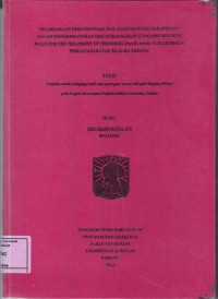 Image of Pelaksanaan Perlindungan Hak Asasi Manusia Narapidana Dalam Mengembangkan Diri Berdasarkan Standar Minimum Rules For The Treatment Of Prisoners ( part II Article 77) Di Lembaga Pemansyarakatan Klas IIA Padang