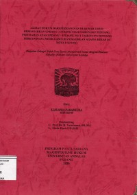 Image of Akibat Hukum Dari Perkawinan Di Bawah Umur Berdasarkan Undang-Undang No. 16 Tahun 2019 Tentang Perubahan Atas Undang-Undang No. 1 Tahun 1974 Tentang Perkawinan (Studi Kasus di Pengadilan Agama Kelas IA Kota Padang)