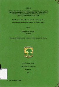 Image of Pengambil alihan blok rokan dari PT Chevron Pasific Indonesia oleh PT Pertamina (PERSERO) atas kontrak kerja sama dalam sistem kontrak bagi hasil (production sharing contract)