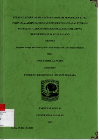 Image of Perjanjian kerjasama anatar asosiasi pengusaha ritel Indonesia (APRINDO) dengan Universitas Andalas tentang penyelenggaraan program magang mahasiswa bersertifikat di kota Padang